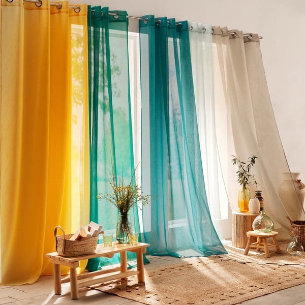 Tenda in voile rosa 140x280 cm Sandra - douceur d'intérieur-image-3