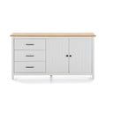 Cassettiera in legno bianco, larghezza 150 cm Miranda - Marckeric