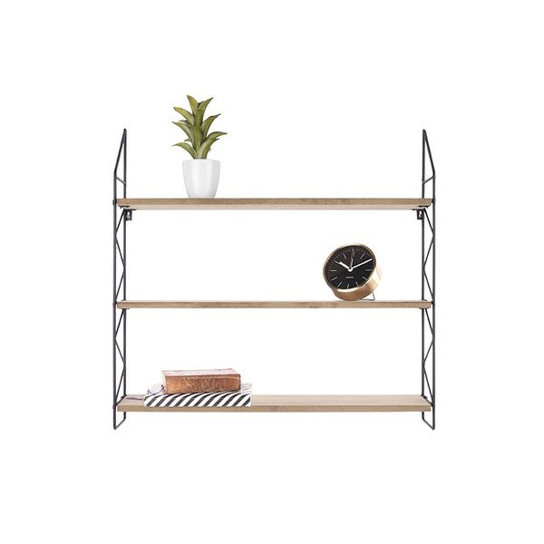 Scaffale in metallo con ripiani in legno Zig Zag - PT LIVING-image-2