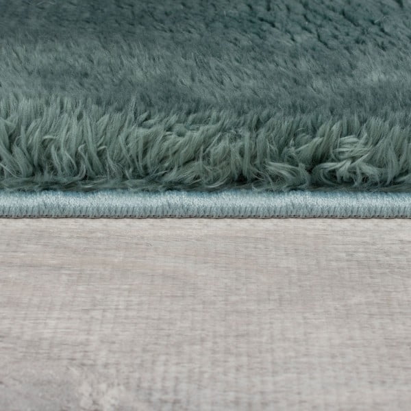 Tappeto in pelliccia sintetica color petrolio 160x230 cm Faroe Wool Look Fur - Flair Rugs-image-4