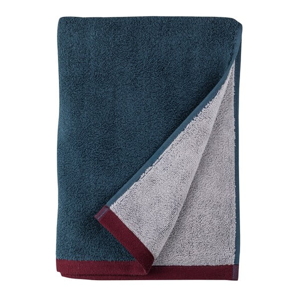 Asciugamano tipo terry blu scuro/grigio in cotone organico 50x90 cm Soft – Mette Ditmer Denmark