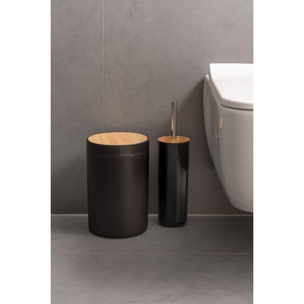 Set di accessori da bagno in plastica nera Decent - PT LIVING-image-2