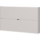 Scarpiera color crema con effetto rovere con ante ribaltabili/da parete 140x83x18 cm Ameca – Germania