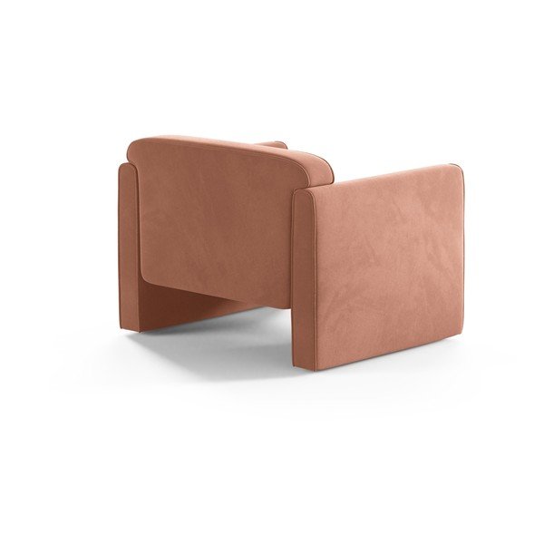 Poltrona rosa con rivestimento in velluto Abby – Micadoni -image-2