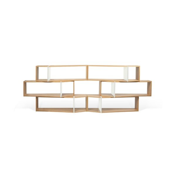 Scaffale marrone e bianco Uno, 120 x 35 cm - TemaHome-image-2