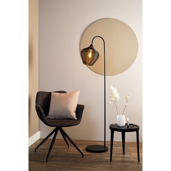 Lampada da terra nera (altezza 160 cm) Alvaro - Light & Living-image-1