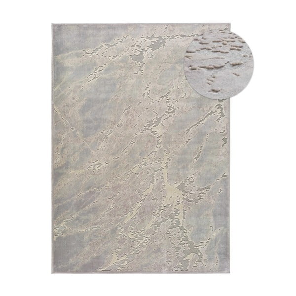 Tappeto in viscosa grigio e beige , 200 x 300 cm Margot Marble - Universal