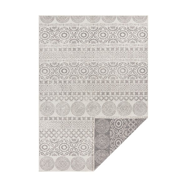 Tappeto da esterno grigio e bianco Cerchio, 200 x 290 - Ragami