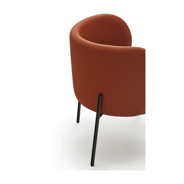 Set di sedie da pranzo arancione in imbottito 2 pz Mogi – Teulat-image-4