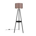 Lampada da terra nera con ripiano (altezza 152 cm) Colette - Reality