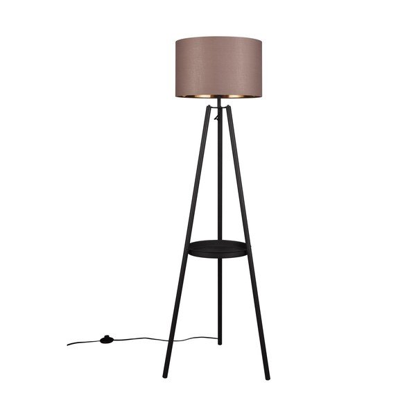 Lampada da terra nera con ripiano (altezza 152 cm) Colette - Reality