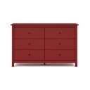 Cassettiera rossa in pino massiccio 130x80x45 cm Misti – Marckeric