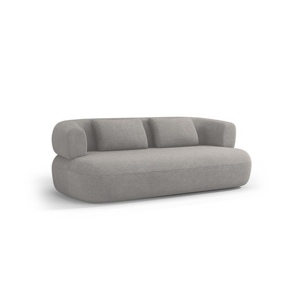 Divano grigio chiaro con rivestimento in bouclé 178 cm Jenny – Micadoni 