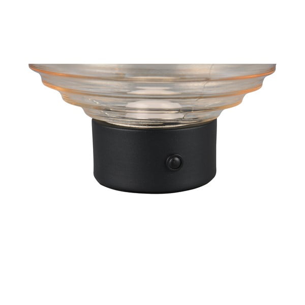 Lampada da tavolo LED dimmerabile nera e beige con paralume in vetro (altezza 14,5 cm) Earl - Reality-image-4