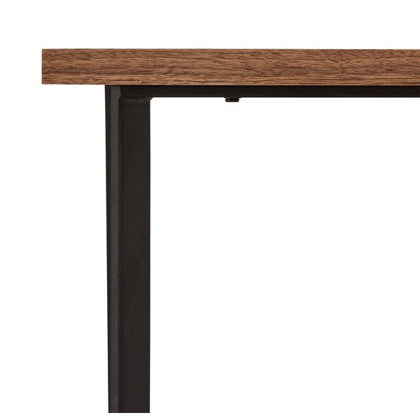 Tavolino marrone in legno di noce decorato, 70 x 70 cm Tokyo - Furnhouse-image-3