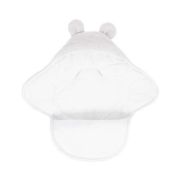 Copertina per neonati avorio in sherpa 45x80 cm – Meowbaby-image-1