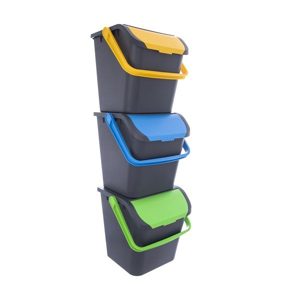Bidone in plastica per rifiuti differenziati 28 l Eko - Orion-image-1