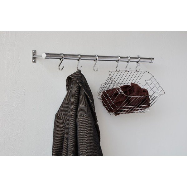 Attaccapanni da parete color argento opaco in acciaio inox 70 cm Hang-It – Mette Ditmer Denmark-image-2