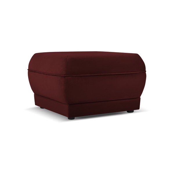 Sgabello in velluto rosso Lando - Micadoni Home-image-2
