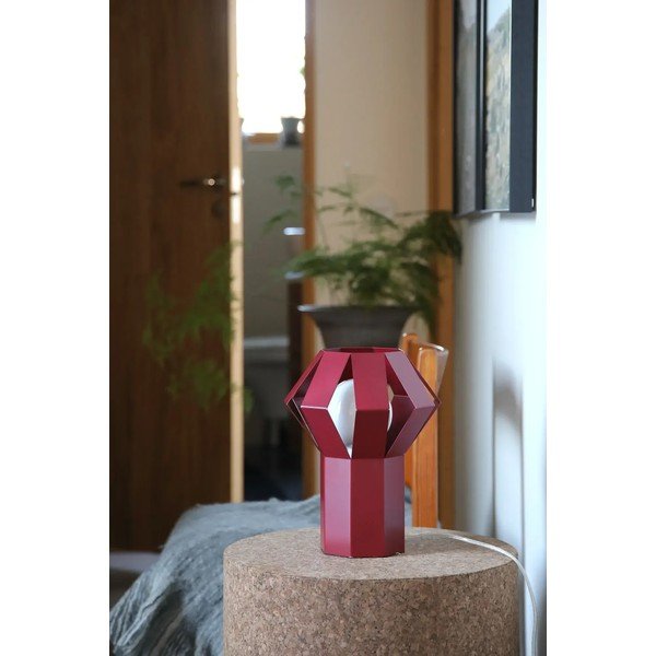 Lampada da tavolo rossa in metallo con paralume in metallo (altezza totale 27 cm) Octa – Markslöjd-image-3