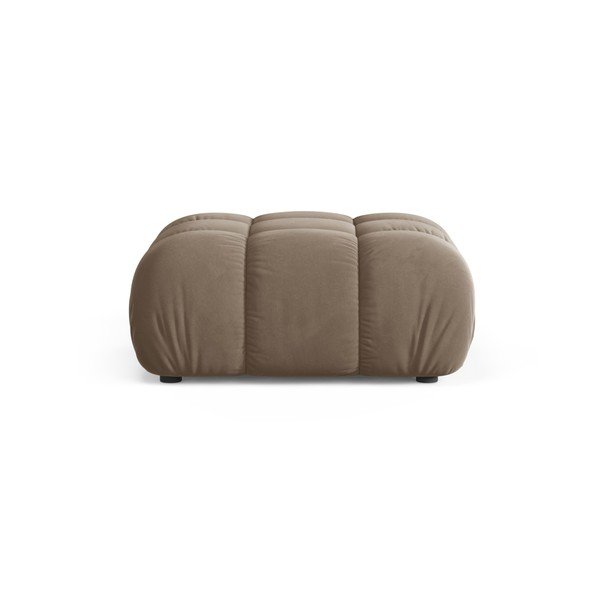 Poggiapiedi beige con rivestimento in velluto – Micadoni 