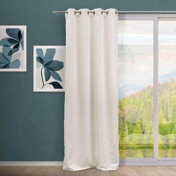 Tenda beige/dorata in jacquard 140x260 cm Lluvia – Casa Selección-image-1