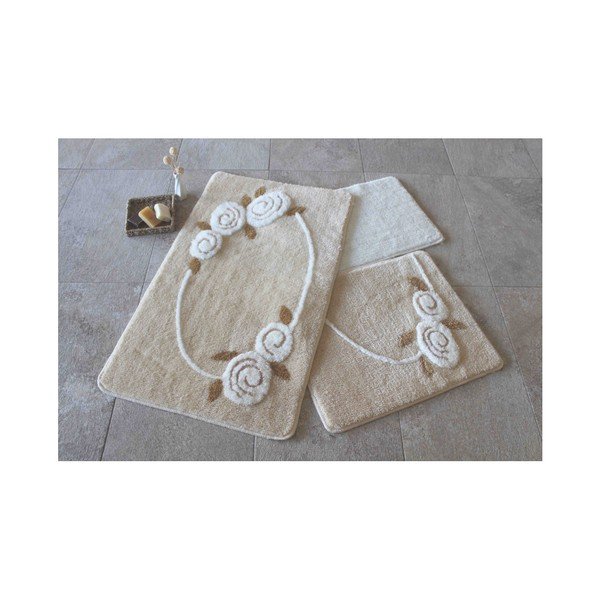 Set di 3 tappeti da bagno Cosette - Foutastic-image-2
