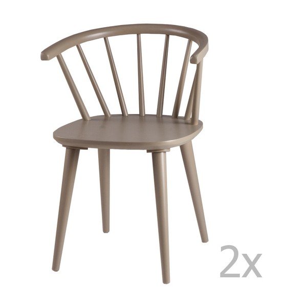 Set di 2 sedie da pranzo grigio chiaro Anya - sømcasa