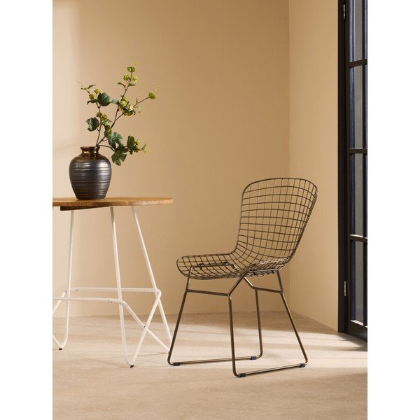 Sedia da pranzo color bronzo in metallo District – Premier Housewares-image-1
