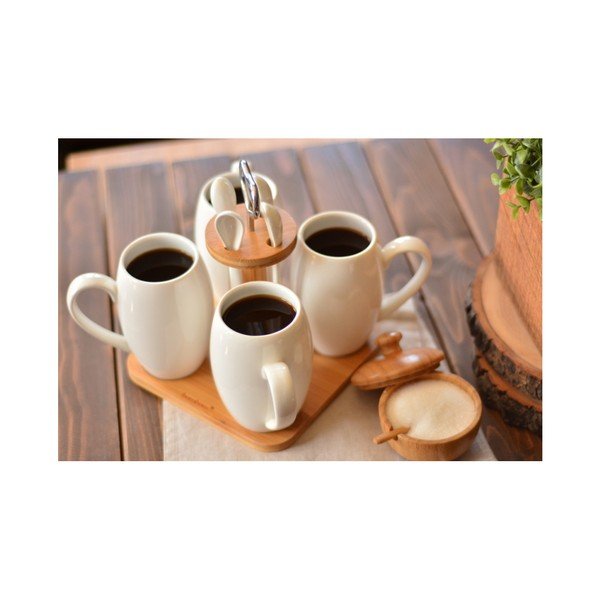 Set da caffè in porcellana e bambù Suedo - Bambum-image-1