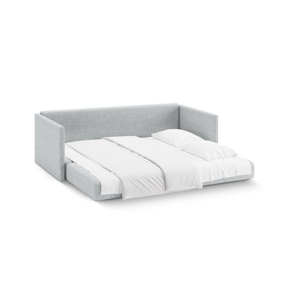 Divano grigio chiaro allungabile con rivestimento in ciniglia 209 cm Shannon – Cosmopolitan Design-image-3