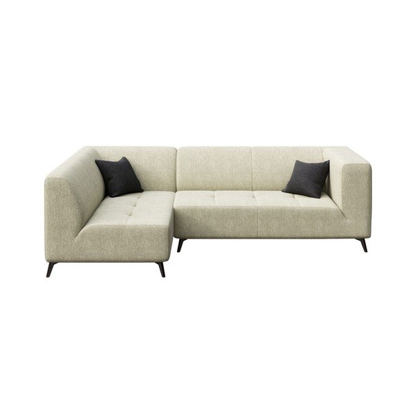 Divano angolare beige chiaro, angolo sinistro Toro - MESONICA