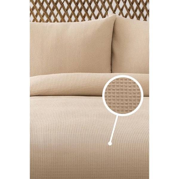 Copriletto beige 160x220 cm Waffle - Mijolnir-image-1