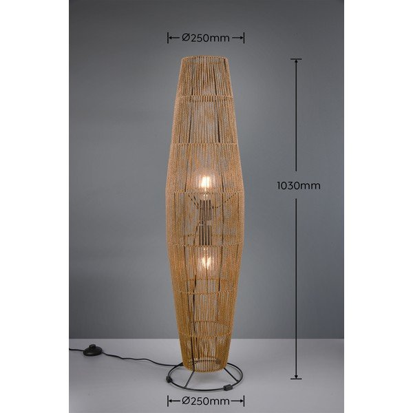 Lampada da terra in colore naturale (altezza 103 cm) Miki - Reality-image-3