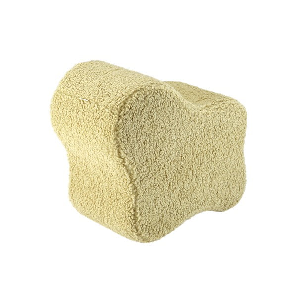 Pouf per bambini verde con rivestimento in bouclé Cloud – Wigiwama-image-2