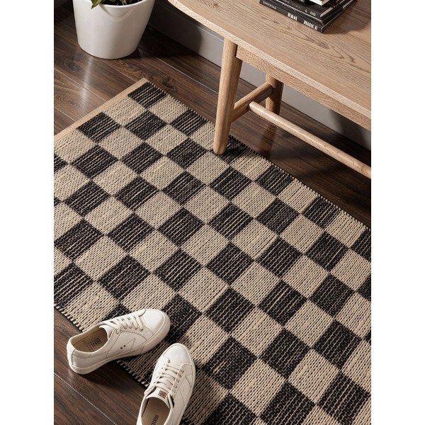 Passatoia nera/color crema in misto iuta reversibile/tessuta a mano 80x200 cm Rex – Hanse Home-image-3