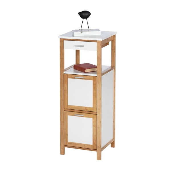 Mobile da bagno in bambù con 2 ripiani e spazio di archiviazione Finja - Wenko-image-2