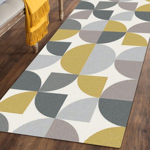 Žluto-šedý běhoun Floorita Seventy, 60 x 140 cm-image-1