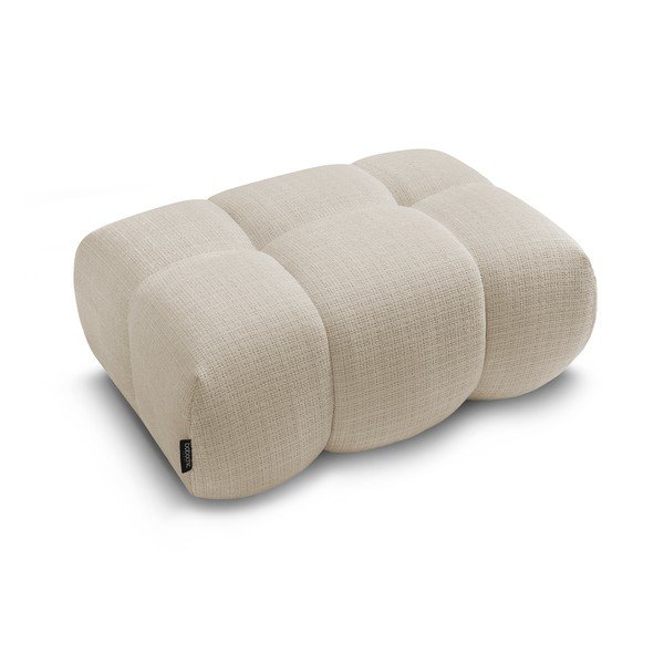 Poggiapiedi beige con rivestimento in ciniglia Ivane – Bobochic Paris-image-4