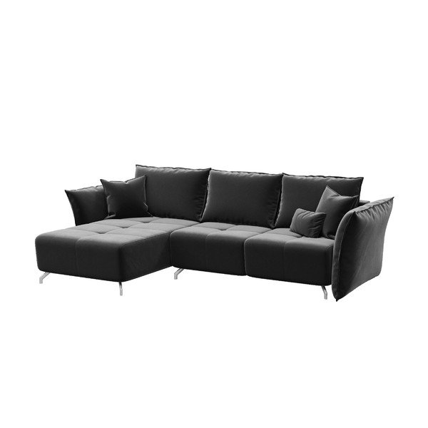 Divano letto in velluto grigio scuro Devichy Hermes - devichy-image-2