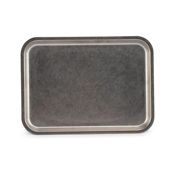 Vassoio vassoio di servizio in acciaio inox 16x22 cm Serve – BonBistro-image-1