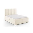 Letto boxspring beige con contenitore 160x200 cm Gina - Milo Casa
