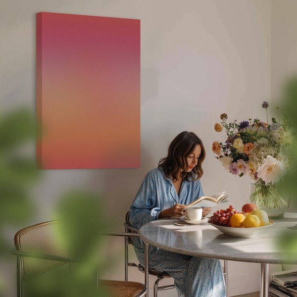 Dipinto stampato dipinto su tela 70x100 cm Pink Aura – Styler-image-1