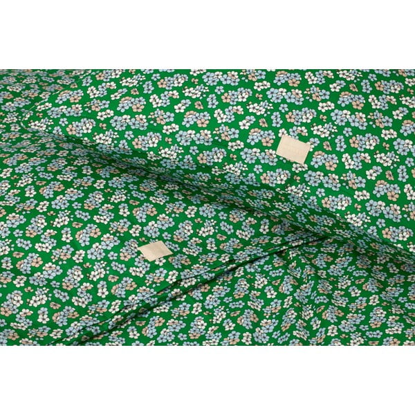 Biancheria da letto singola in cotone sateen verde 140x200 cm Pleasantly - JUNA-image-3