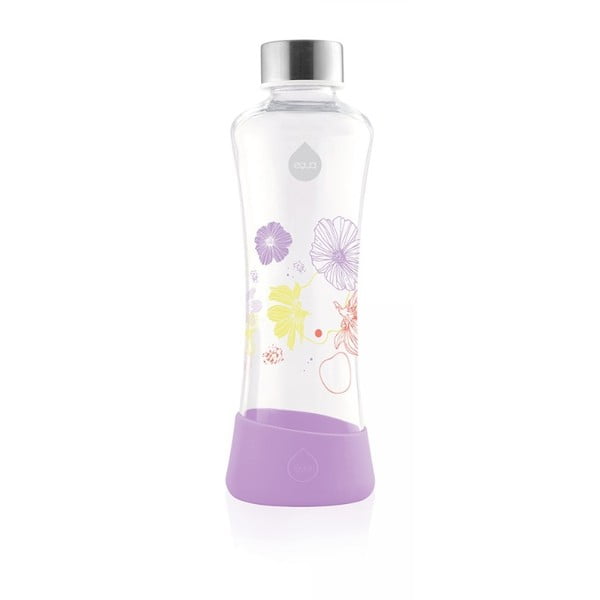 Bottiglia in vetro borosilicato viola Lily, 550 ml Flowerhead - Equa