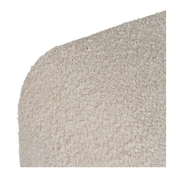 Sgabello in tessuto bouclé beige Suave - Ixia-image-3