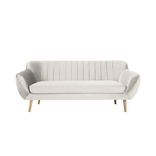 Divano a tre posti crema Benito - Mazzini Sofas