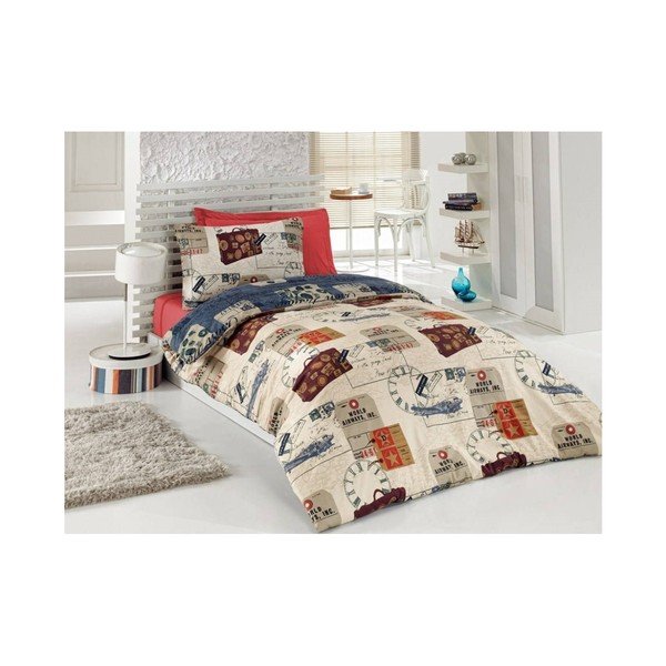 Biancheria da letto con lenzuolo per letto singolo Travel, 160 x220 cm - Mijolnir