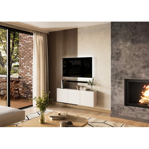 Mobile TV bianco 138x45 cm Piana - Germania-image-1