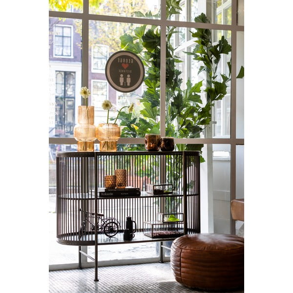 Cassettiera in metallo nero 100x80 cm Yinthe - Light & Living-image-1